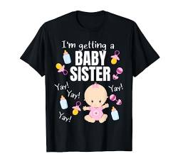 Baby Sister verraten ich bekomme ein Baby Schwester Cute Baby T-Shirt von New Baby Gender Reveal Gift