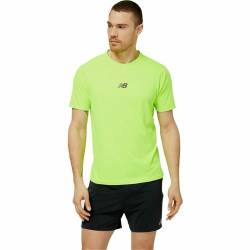 Kurzärmliges Sport T-Shirt New Balance Zitronengrün - M von New Balance