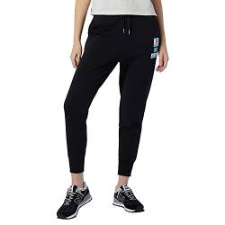 New Balance Damen Jogginghose Essentials GRX Sweatpant WP11507 BK Schwarz, Größe:S von New Balance