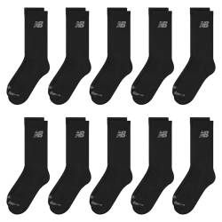 New Balance Herren Everyday Performance 10 Pack Crew Socks herrensocken, Black, M von New Balance