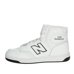 New Balance Men's 480 White with Black Hi Top Sneaker Shoes 9.5 von New Balance