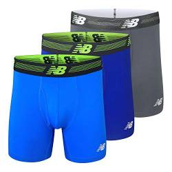 New Balance Men's 6" Boxer Brief Fly Front with Pouch, 3-Pack von New Balance
