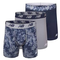 New Balance Men's Big and Tall 6" Boxer Brief Fly Front with Pouch, 3-Pack of Big Man Boxers von New Balance