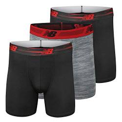 New Balance Men's Ultra Soft Performance 6" Boxer Briefs with No Fly (3-Pack of Underwear) von New Balance