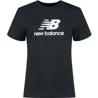 New Balance T-Shirt - Sport Essentials Jersey Stacked Logo T-Shirt - XS bis XL - für Damen - Größe XL - schwarz von New Balance