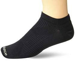 New Balance Unisex-Erwachsene 1 Packung Run Foundation Flat Knit No Show Lssige Socken, Schwarz, Small von New Balance