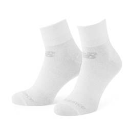 New Balance Unisex Performance Baumwollsocken, flach, gestrickt, 6 Paar Socken, Weiß (100), Large von New Balance