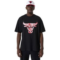 New Era - NBA T-Shirt - Chicago Bulls Logo Tee - S - für Männer - Größe S - schwarz von New Era - NBA