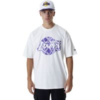 New Era - NBA T-Shirt - Los Angeles Lakers Logo Tee - S bis M - für Männer - Größe M - weiß von New Era - NBA