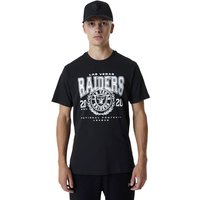 New Era - NFL T-Shirt - Las Vegas Raiders - Graphic Tee - S bis M - für Männer - Größe S - schwarz von New Era - NFL