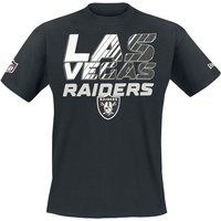 New Era - NFL T-Shirt - NFL Gradient Wordmark Tee - Las Vegas Raiders - S bis 3XL - Größe 3XL - schwarz von New Era - NFL