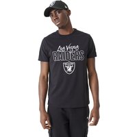New Era - NFL T-Shirt - NFL Script Tee - Las Vegas Raiders - S bis 3XL - Größe L - schwarz von New Era - NFL