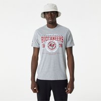 New Era - NFL T-Shirt - Tampa Bay Buccaneers - Graphic Tee - S bis M - für Männer - Größe S - heather grey von New Era - NFL