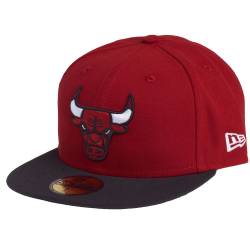 New Era 59FIFTY Cap - NBA Chicago Bulls rot / schwarz von New Era