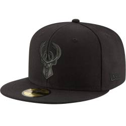 New Era 59Fifty Cap - NBA BLACK Milwaukee Bucks von New Era