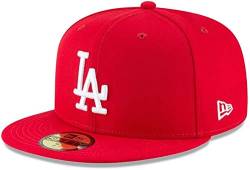 New Era MLB 59FIFTY Team Color Authentic Collection Fitted On Field Game Cap Hat, Los Angeles Dodgers Rot, 58 EU von New Era