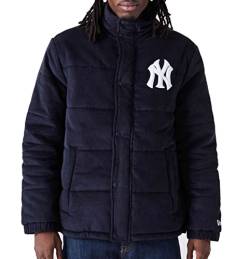 New Era - MLB New York Yankees Cord Puffer Jacke Farbe Blau, Größe M von New Era