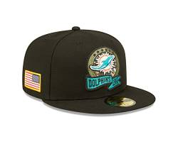 New Era Miami Dolphins NFL Salute to Service 2022 Black 59Fifty Basecap - 7-38 von New Era