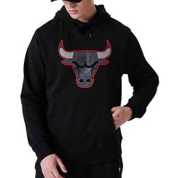 New Era - NBA Chicago Bulls Outline Logo Hoodie Farbe Schwarz, Größe L von New Era