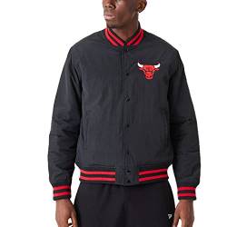 New Era - NBA Chicago Bulls Script Bomber Jacke Farbe Schwarz, Größe XL von New Era