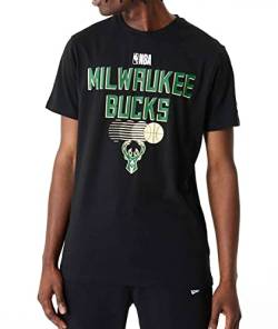New Era - NBA Milwaukee Bucks Team Graphic T-Shirt Farbe Schwarz, Größe 3XL von New Era
