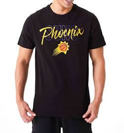 New Era - NBA Phoenix Suns Script Tee T-Shirt Farbe Schwarz, Größe XXL von New Era