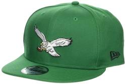 New Era NFL 9FIFTY Adjustable Snapback Hat Cap One Size Fits All, Philadelphia Eagles Green Historic Logo, Einheitsgröße von New Era