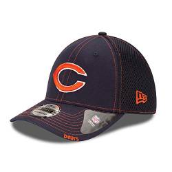 New Era NFL Neo 39Thirty Stretch Flex Fit Hat Cap, Chicago Bears Navy, S-M von New Era