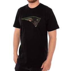 New Era New England Patriots T Shirt Camo Logo Tee Black - 3XL von New Era