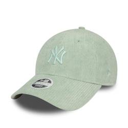 New Era New York Yankees - MLB Baseball - - Basecap Kappe Cap - Frau Mädchen - Cord gebogener Schirm NY-Logo - grün - One-Size von New Era