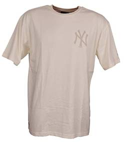 New Era New York Yankees Unbleached MLB Oversized Seasonal Infill Double Logo T-Shirt - L von New Era