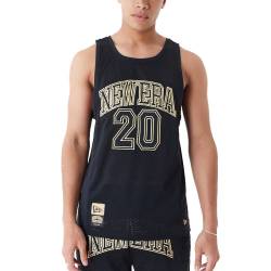 New Era Poly Mesh Tank Top - BRAND LOGO schwarz von New Era