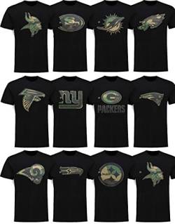 New Era Seattle Seahawks T Shirt Camo Logo Tee Black - 4XL von New Era