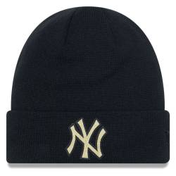 New Era Wintermütze Beanie - METALLIC BADGE New York Yankees von New Era