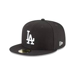 New Era x MLB Men's Los Angeles Dodgers Basic 56Fifty Fitted Hat Black/White 8 von New Era