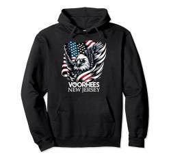 Voorhees New Jersey 4th Of July USA American Flag Pullover Hoodie von New Jerseyan Merch Tees And Stuff