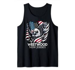 Westwood New Jersey 4th Of July USA American Flag Tank Top von New Jerseyan Merch Tees And Stuff
