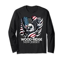 Wood-Ridge New Jersey 4th Of July USA American Flag Langarmshirt von New Jerseyan Merch Tees And Stuff