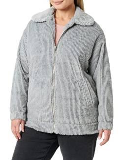 New Look Damen T Cut Faux FUR Bomber Bomberjacke, Grau (Light Grey 2), 36 von New Look