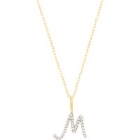 DIAMOND LETTER M 14K Gold von New One