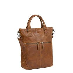 Mustang Memphis Leder Umhängetasche Shopper Cognac von New Rebels