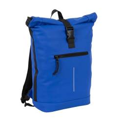 New Rebels - Mart New York Kobaltblau 21L Rucksack Rolltop Wasserabweisend - Laptop 15.6" von New Rebels