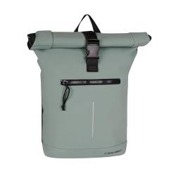 New Rebels - Mart New York Salie Grün 21L Rucksack Rolltop Wasserabweisend - Laptop 15.6" von New Rebels