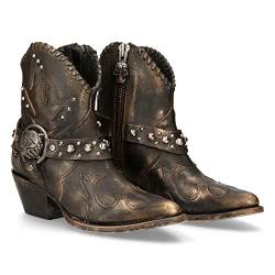 NEW ROCK Western Cowboy Skull Vintage Braun Kupfer Brown Woman Boots Texas M.WSTM004-S1, kupfer, 37 EU von New Rock