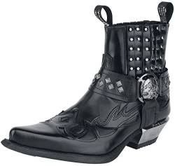 New Rock Antik Männer Boot schwarz EU42 Leder Biker, Industrial, Rockwear von New Rock