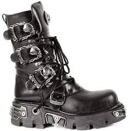 New Rock Shoes - Classic Reactor Boots with Skull Buckles UK 10 von New Rock