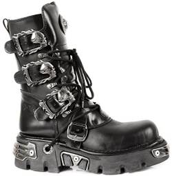 New Rock Shoes - Classic Reactor Boots with Skull Buckles UK 13 von New Rock