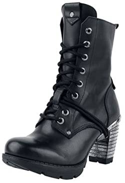 New Rock Trail Negro Tacon Acero Frauen Boot schwarz EU37 Leder Biker, Gothic, Industrial, Rockwear von New Rock