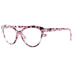 Damen-Lupenbrille, Motiv: Schmetterling, Rosa und Schwarz, Gr. 2,5 Dioptrien, Farbe: Rosa von New Time