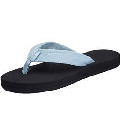 NewDenBer Flip Flops Damen Bequeme Zehentrenner Sommer Beach Pool Sandalen (36 EU, Blau) von NewDenBer